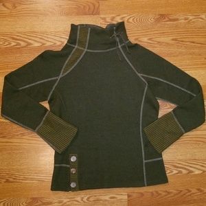 prAna outerwear sweater WOOL OLIVE green large